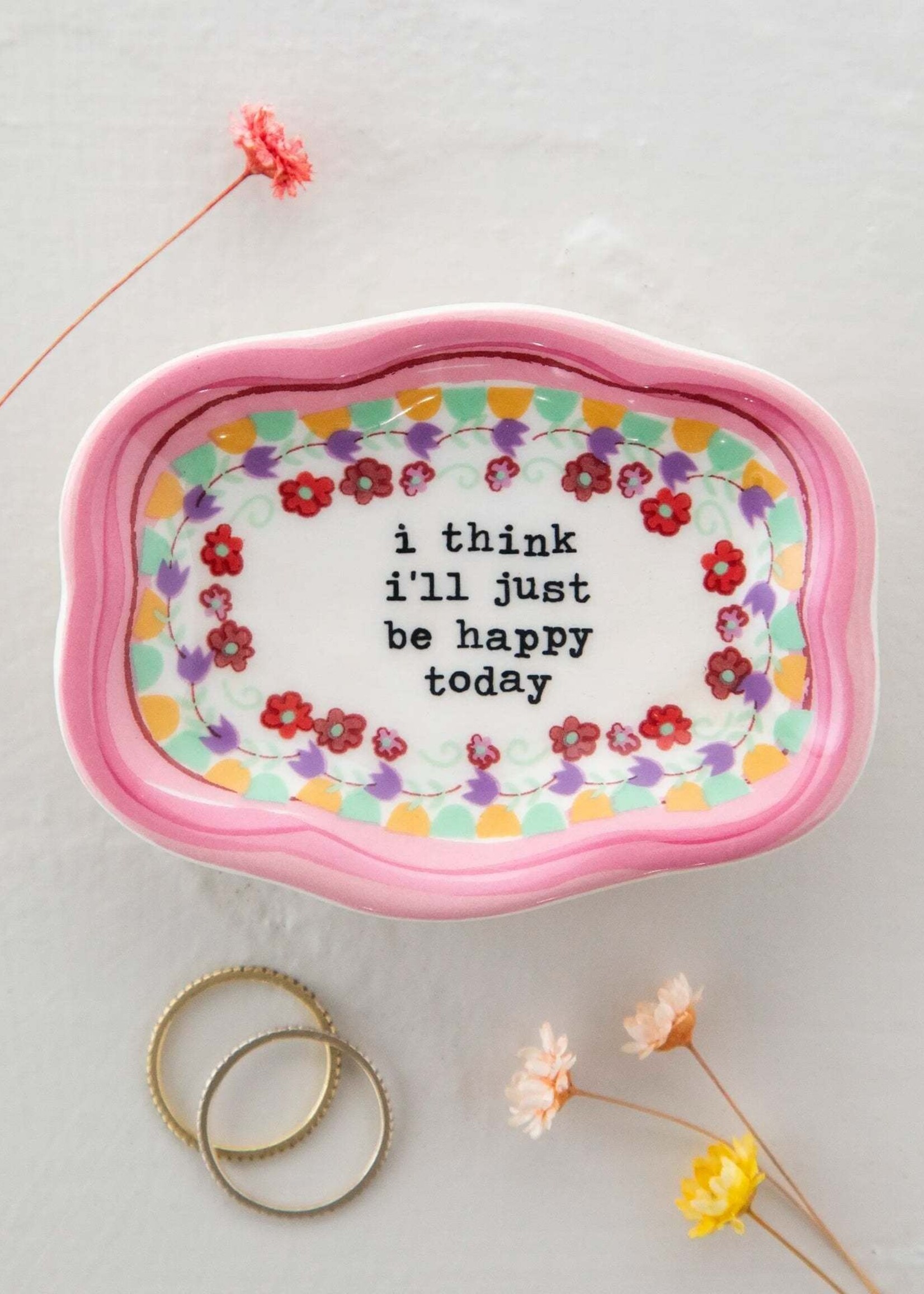Artisan Trinket Dish Just Be Happy
