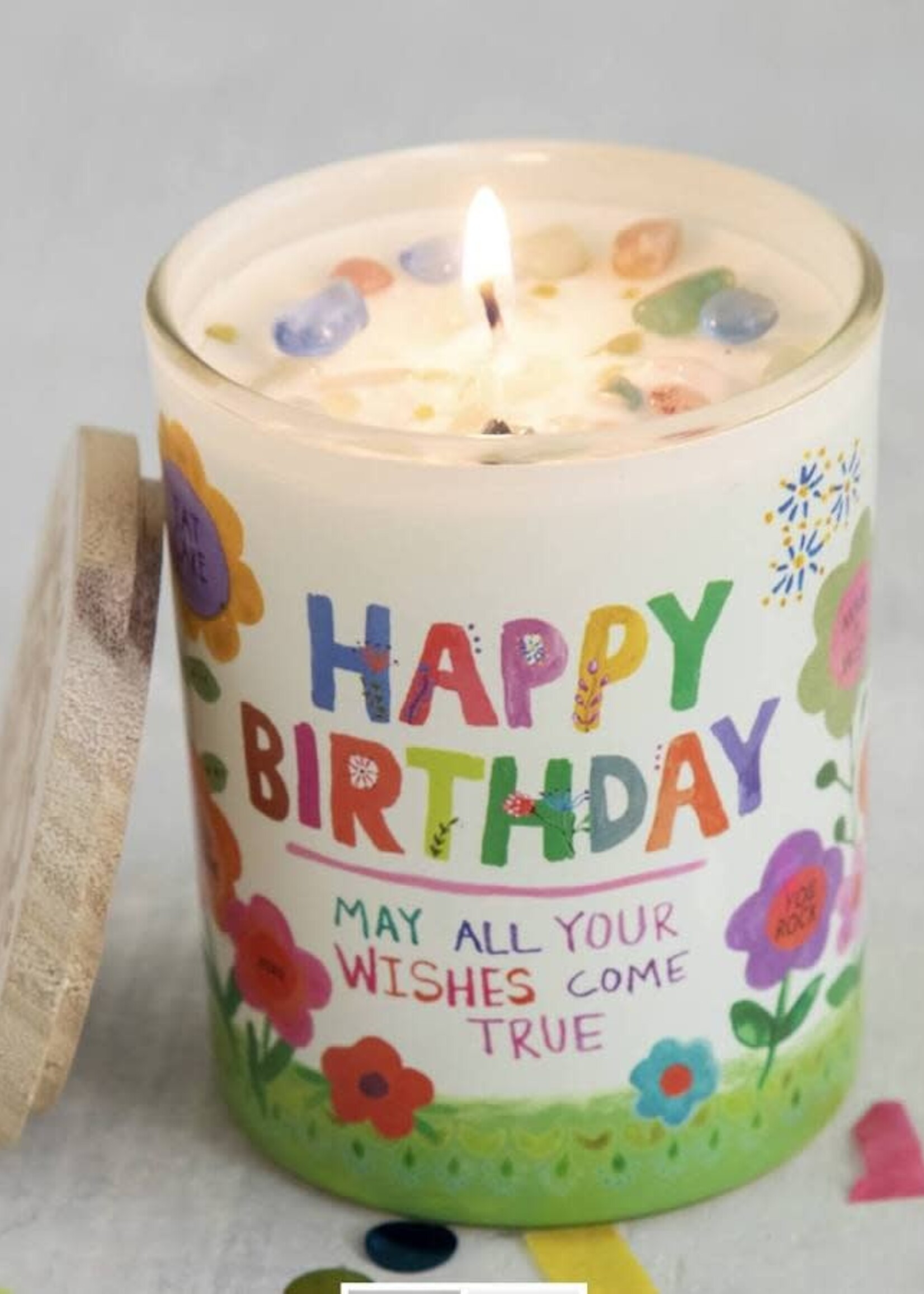 Gemstone Candle Happy Birthday
