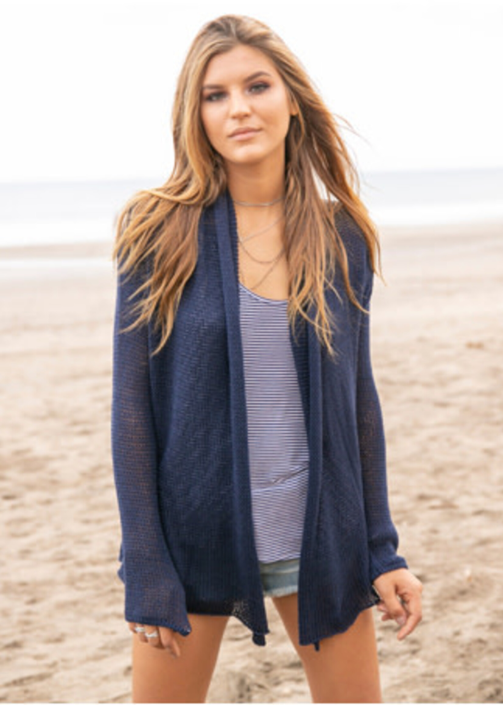 Wooden Ships Wrap Cardigan Cotton