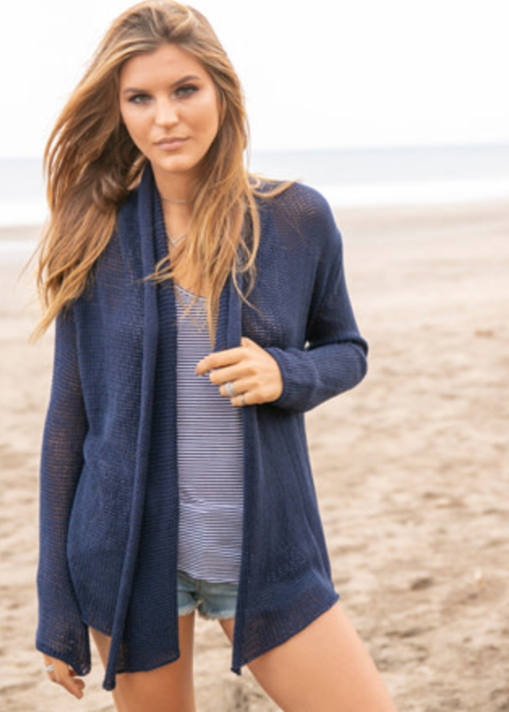 Wooden Ships Wrap Cardigan Cotton