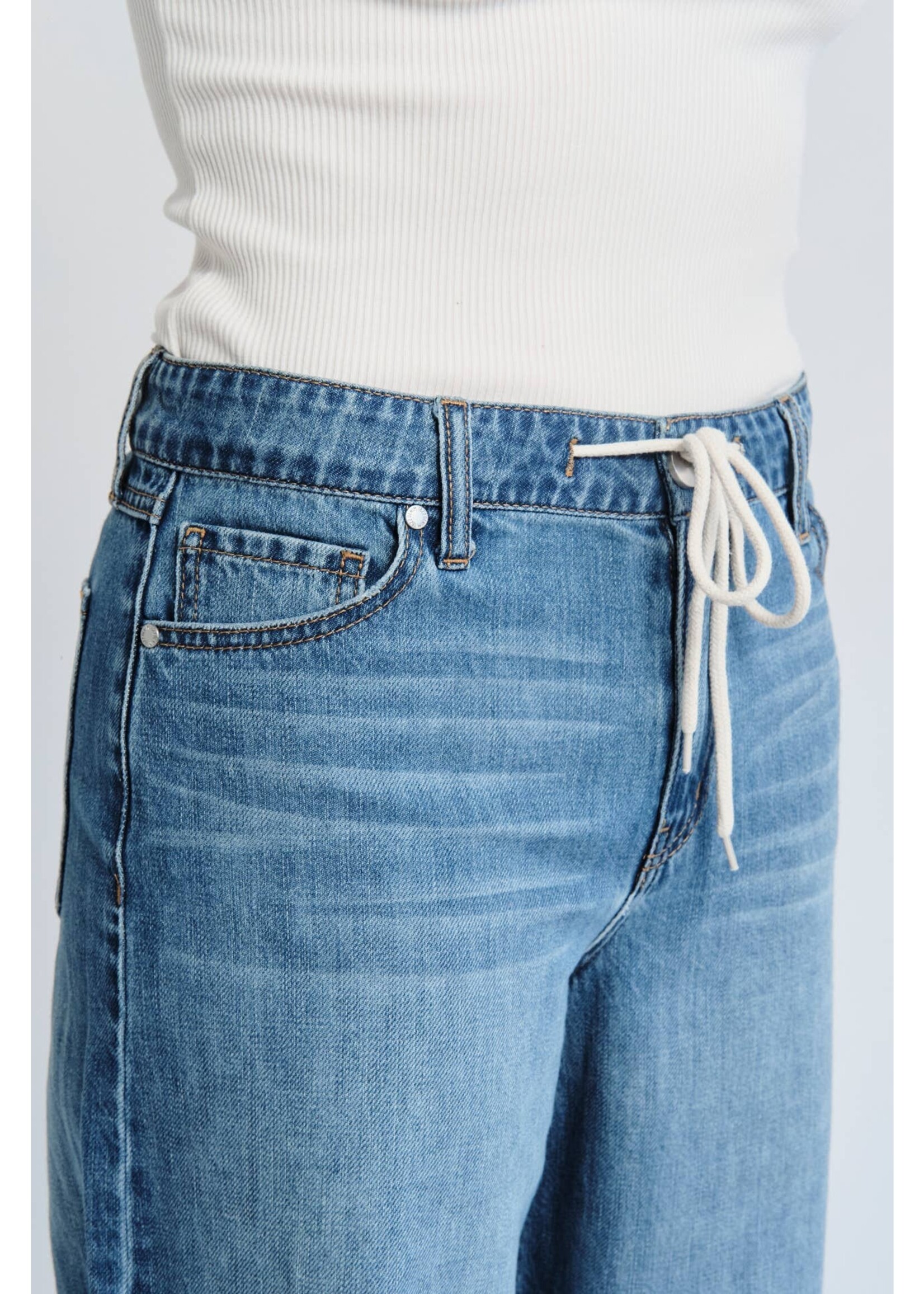 1822 Denim Baggy Wide Leg Jean W Drawstring in Yonkers
