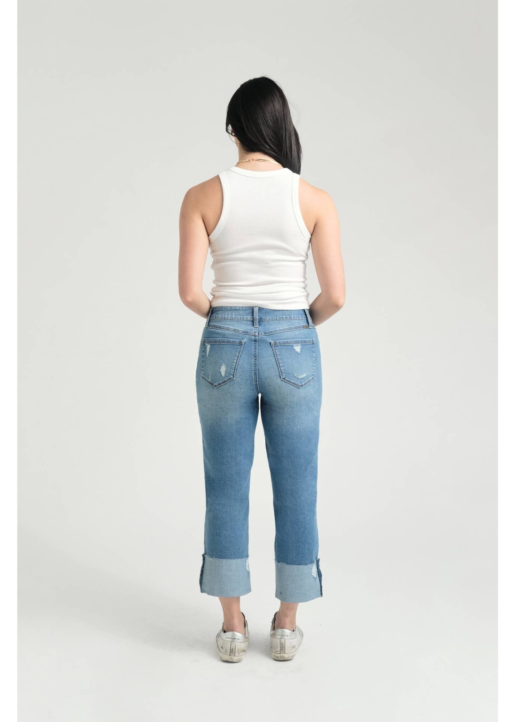 1822 Denim Cuffed Girlfriend Jean in Jaimie