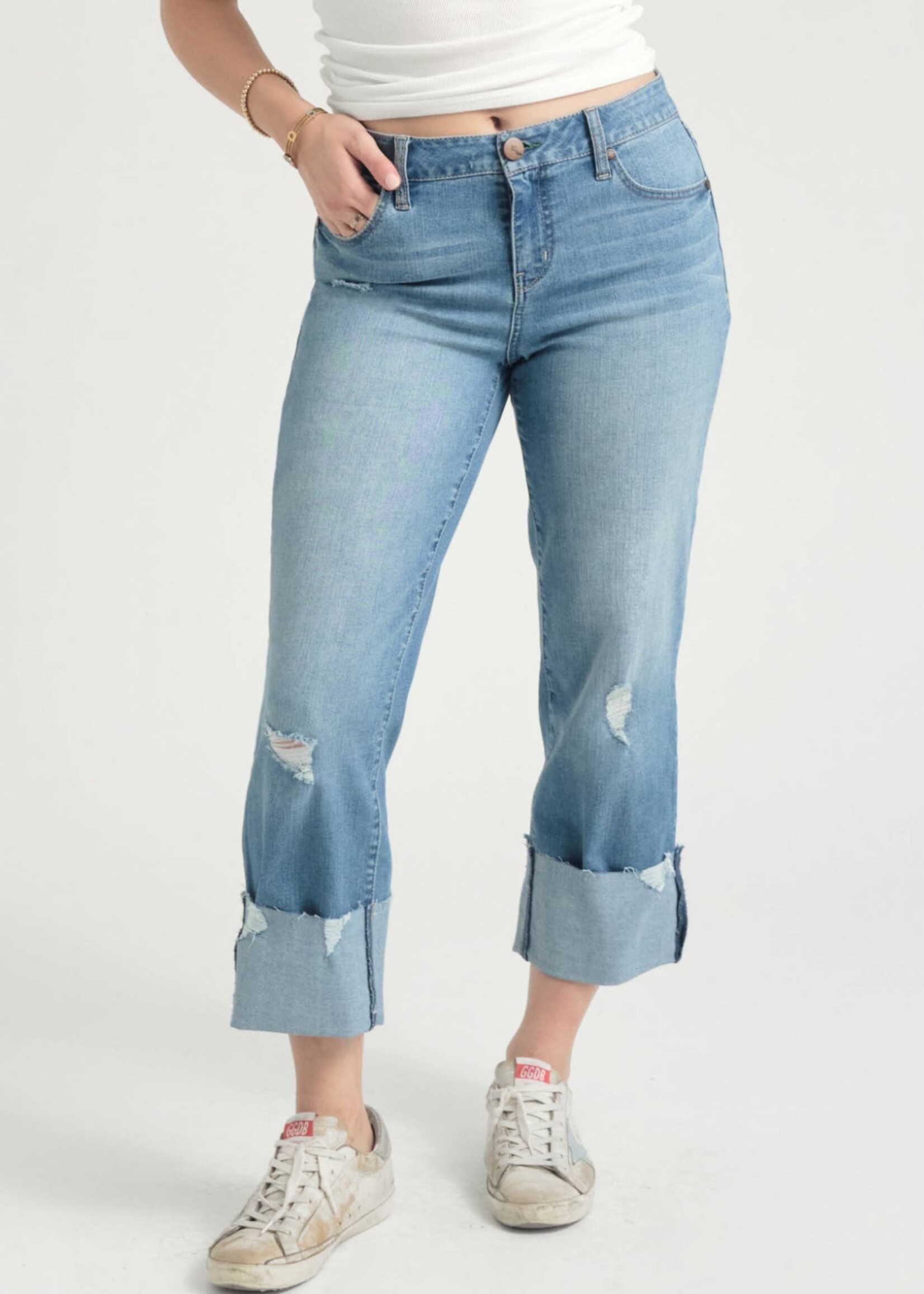 1822 Denim Cuffed Girlfriend Jean in Jaimie