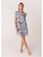 Floral Flutter Sleeve Button Down Mini Dress