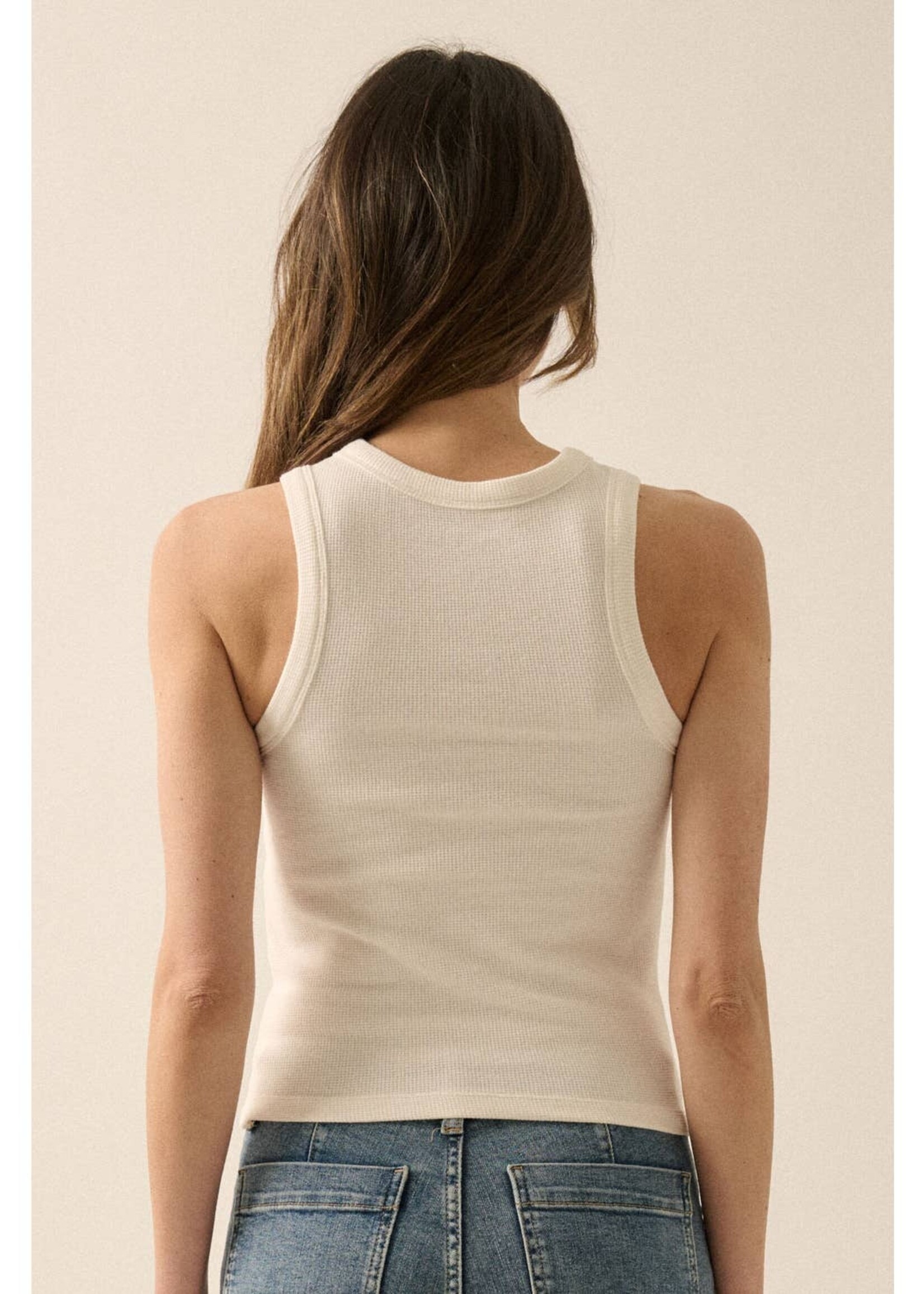 Promesa USA Lobster Vintage-Wash Graphic Racerback Tank Top