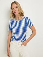 Michael Stars Jenny Ringer Tee Blue Ribbon/White
