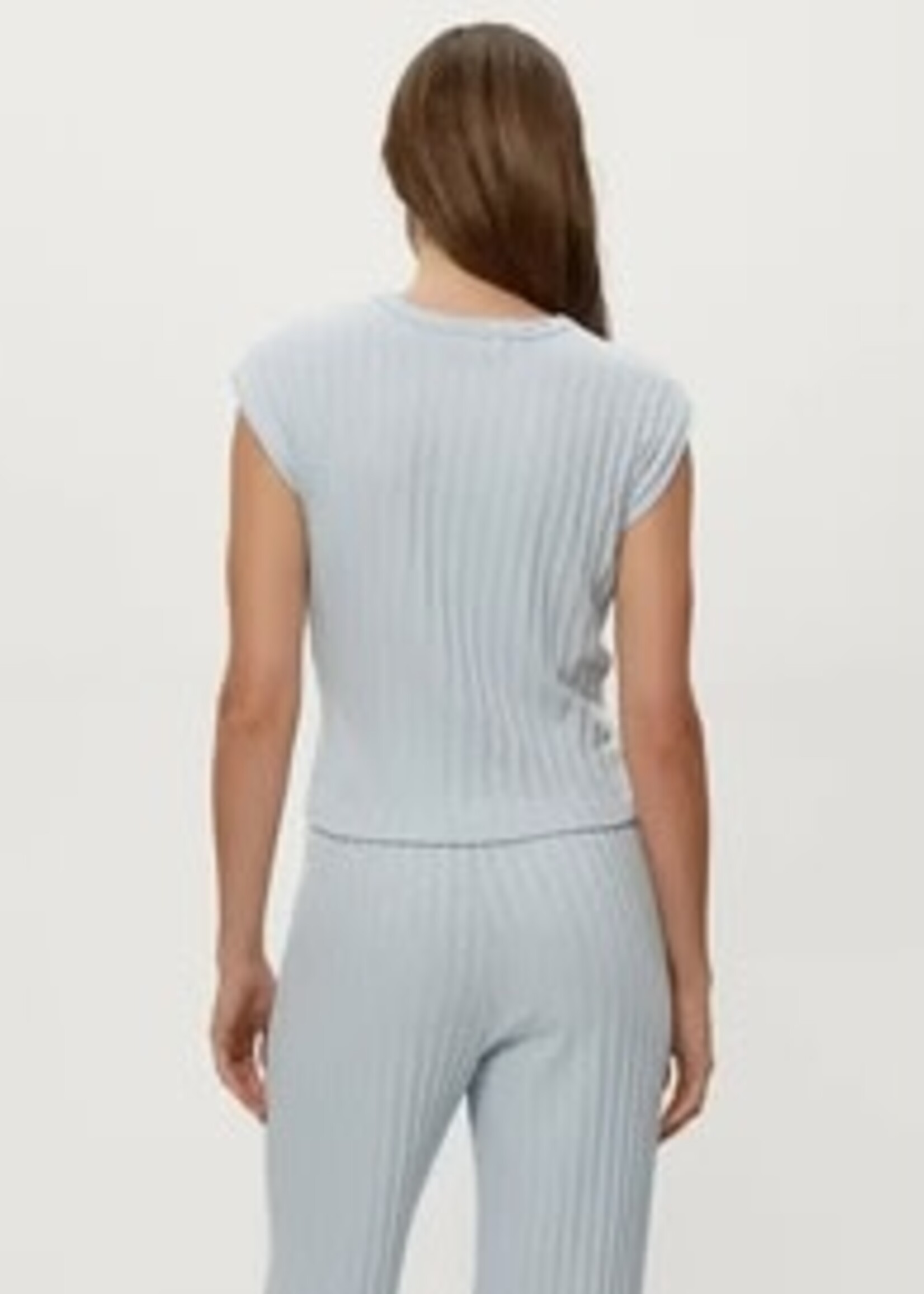 Michael Stars Jinny Power Shoulder Top Splash