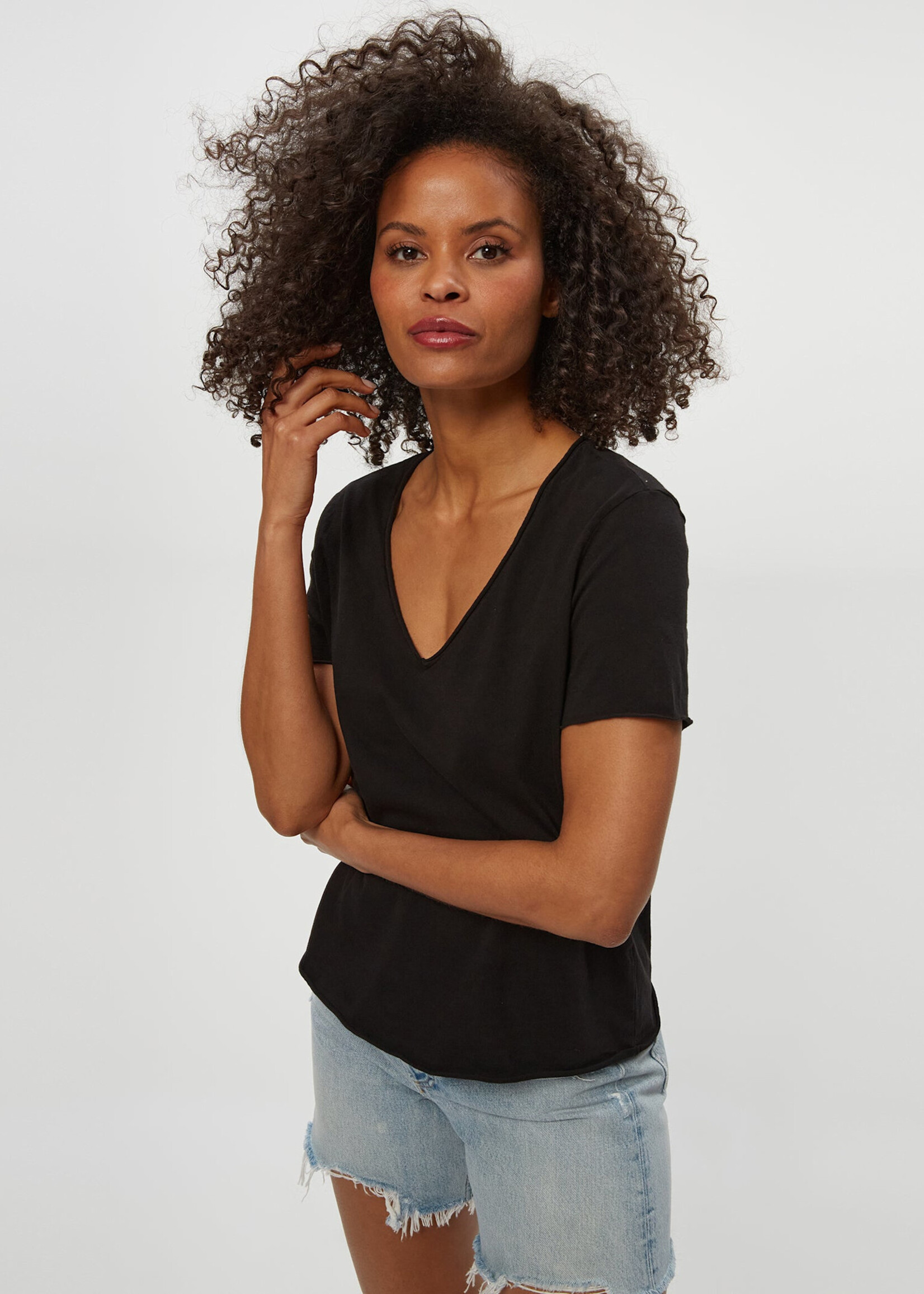 Michael Stars Vera Raw Hem Tee