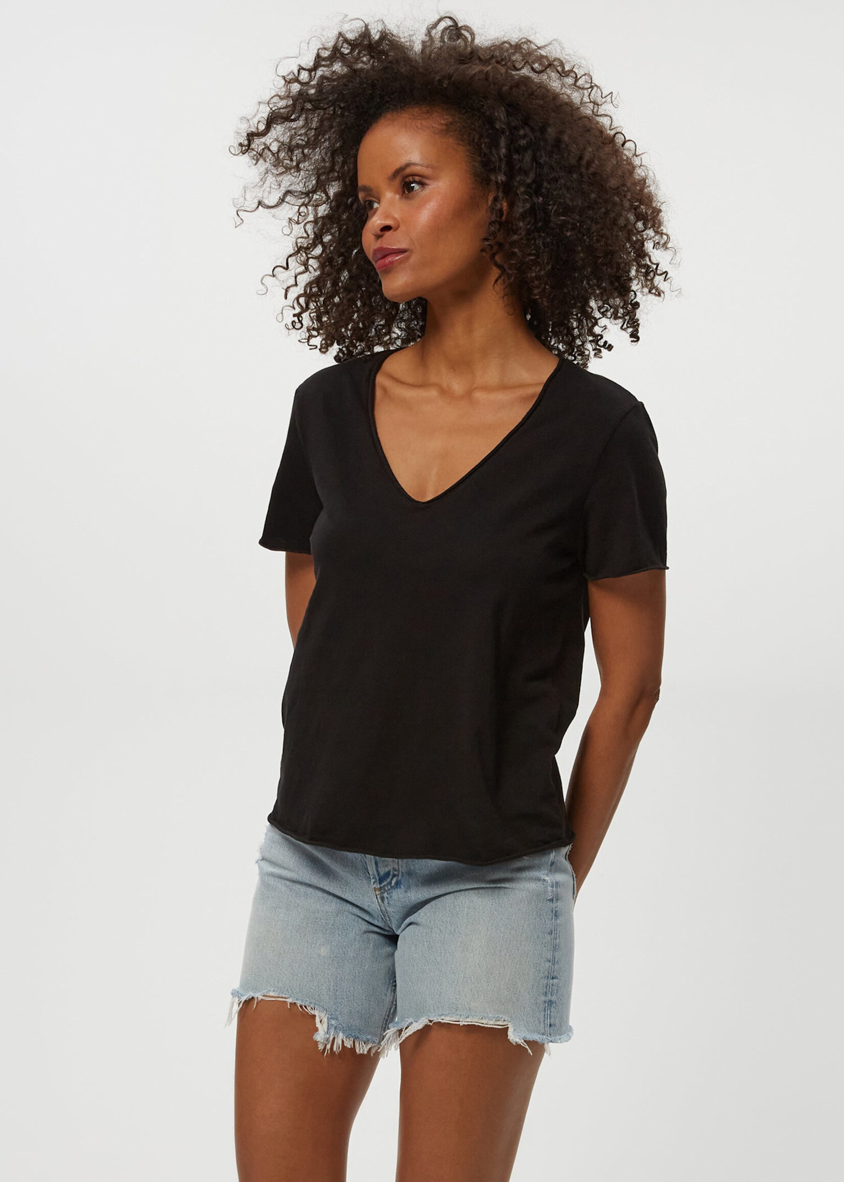 Michael Stars Vera Raw Hem Tee