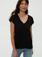 Michael Stars Baxter V Neck Raw Edge Tee