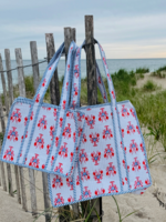 Pink Pineapple Quilted Tote Red Lobster