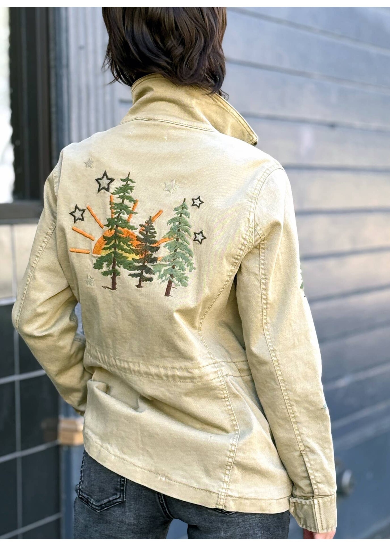 Billy T Happy Trees Embroidered Jacket