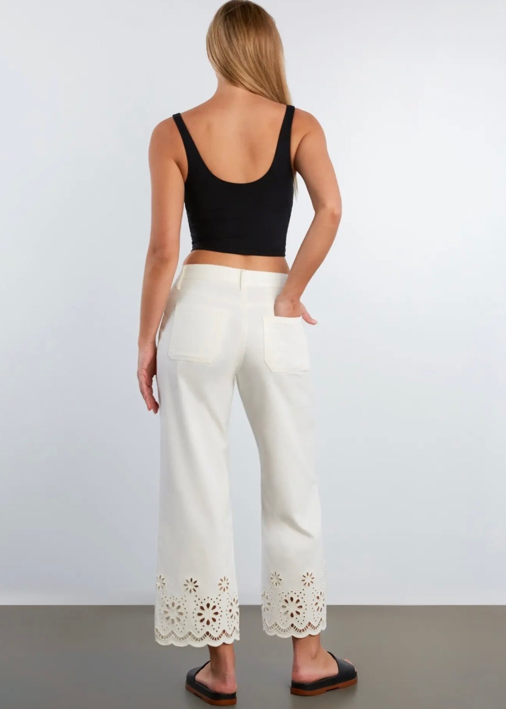 Billy T Petal Eyelet Ankle Jeans