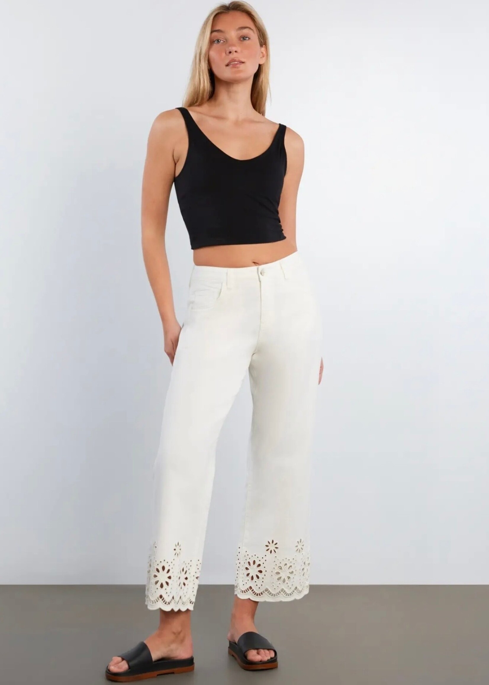Billy T Petal Eyelet Ankle Jeans