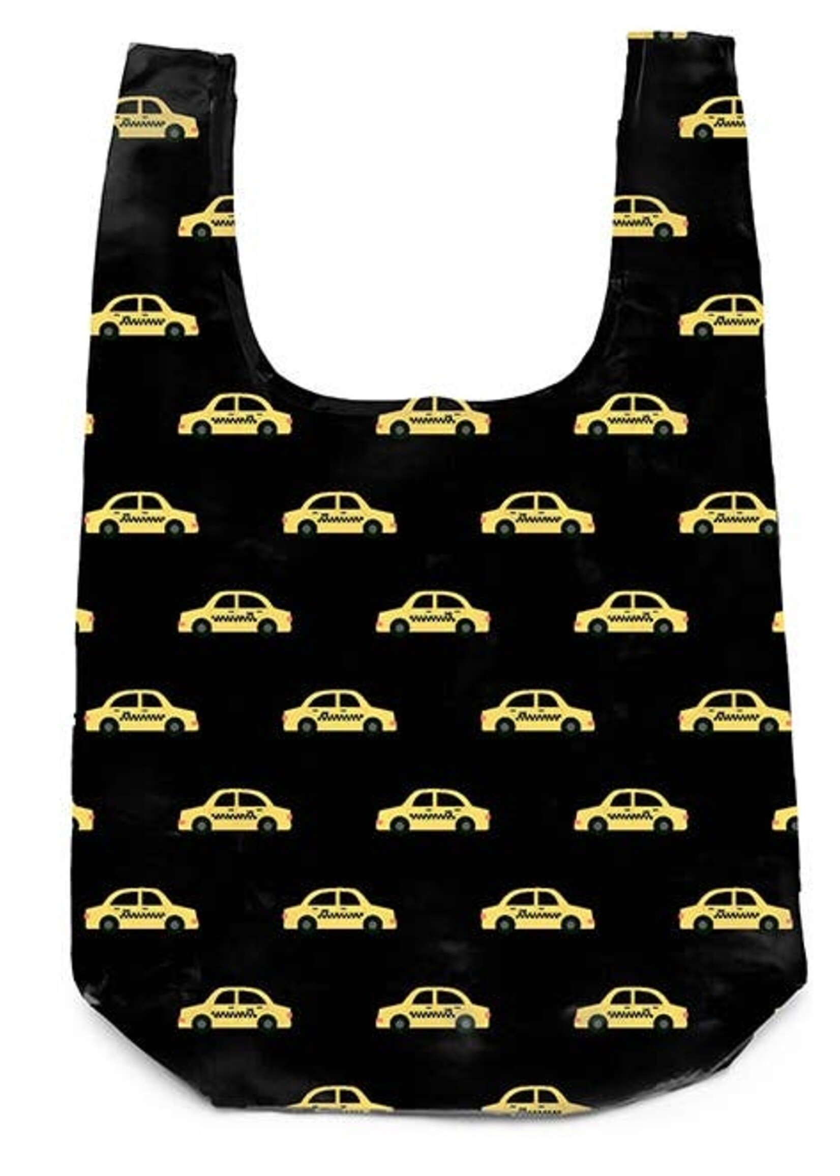 2-in-1 Bag Charm & Reusable Shopper Bag Taxicab