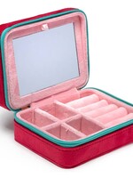 Velvet Jewelry Zip Case / Organizer - Strawberry Season