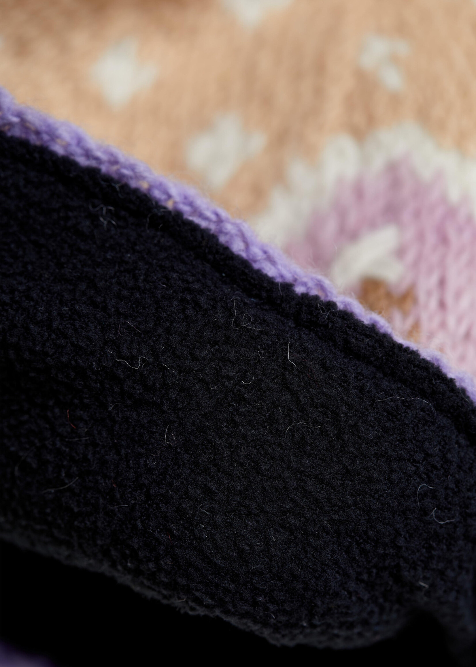 By Many Hands Alpine Villa Lavender Embroidered Knit Convertible Mittens