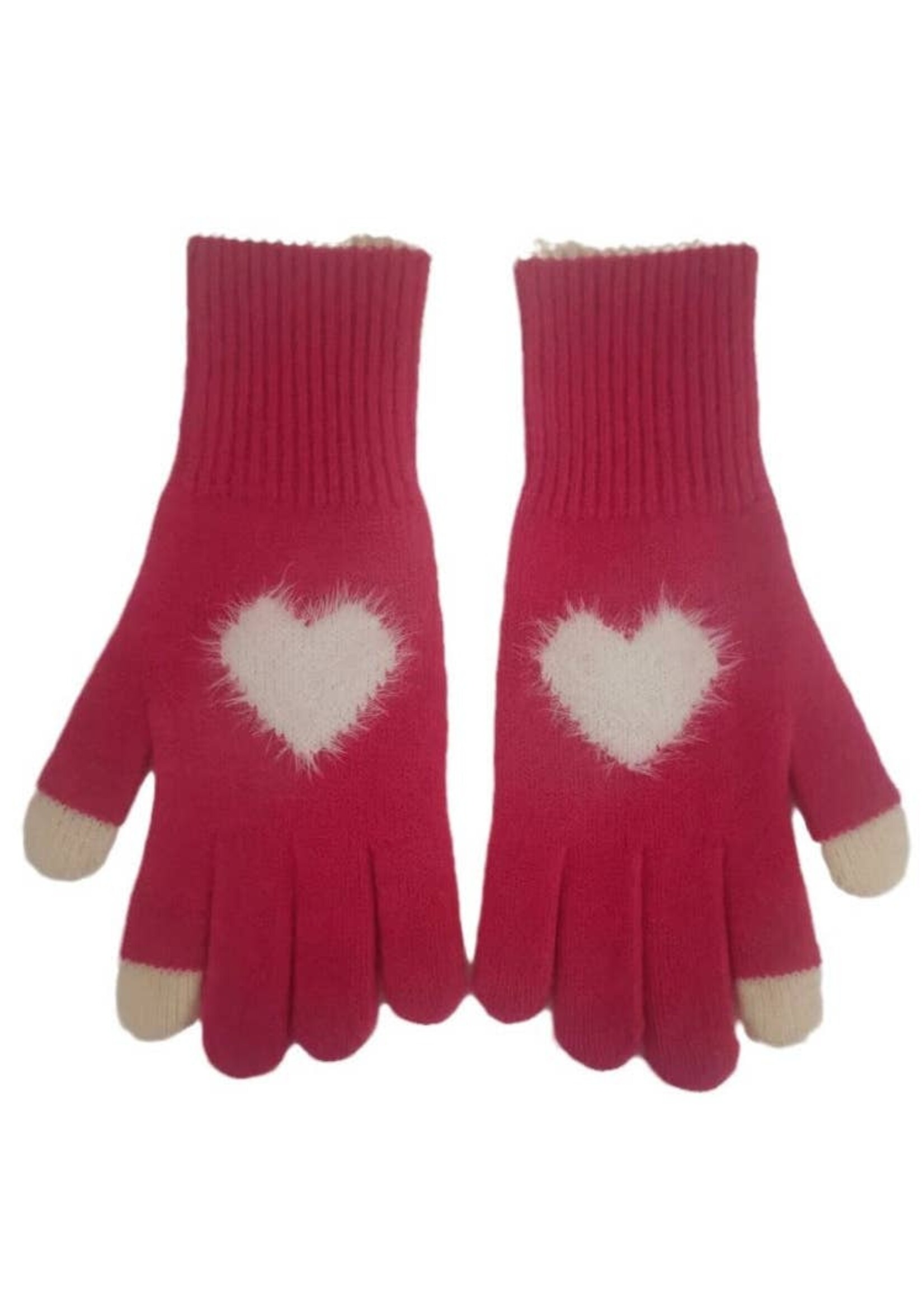 Funkyrel® Atzbranding Limited Gloves Fuzzy Heart Knit
