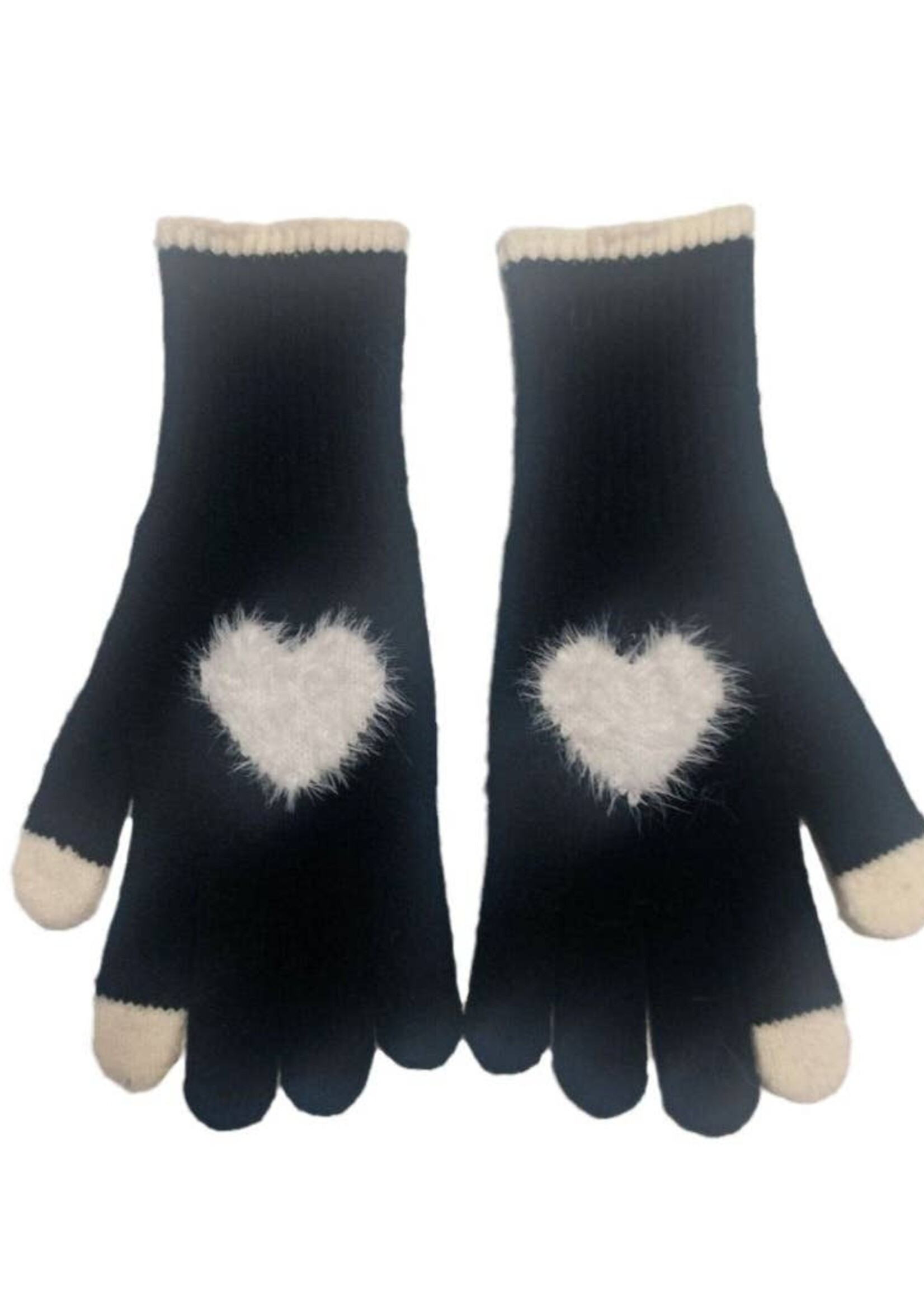 Funkyrel® Atzbranding Limited Gloves Fuzzy Heart Knit