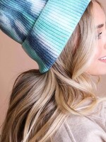 Leto Accessories Ribbed Knit Beanie Streetwear Tie Dye