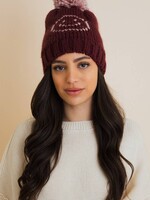 Leto Accessories Pom Beanie Snuggle & Happy Cheer Up