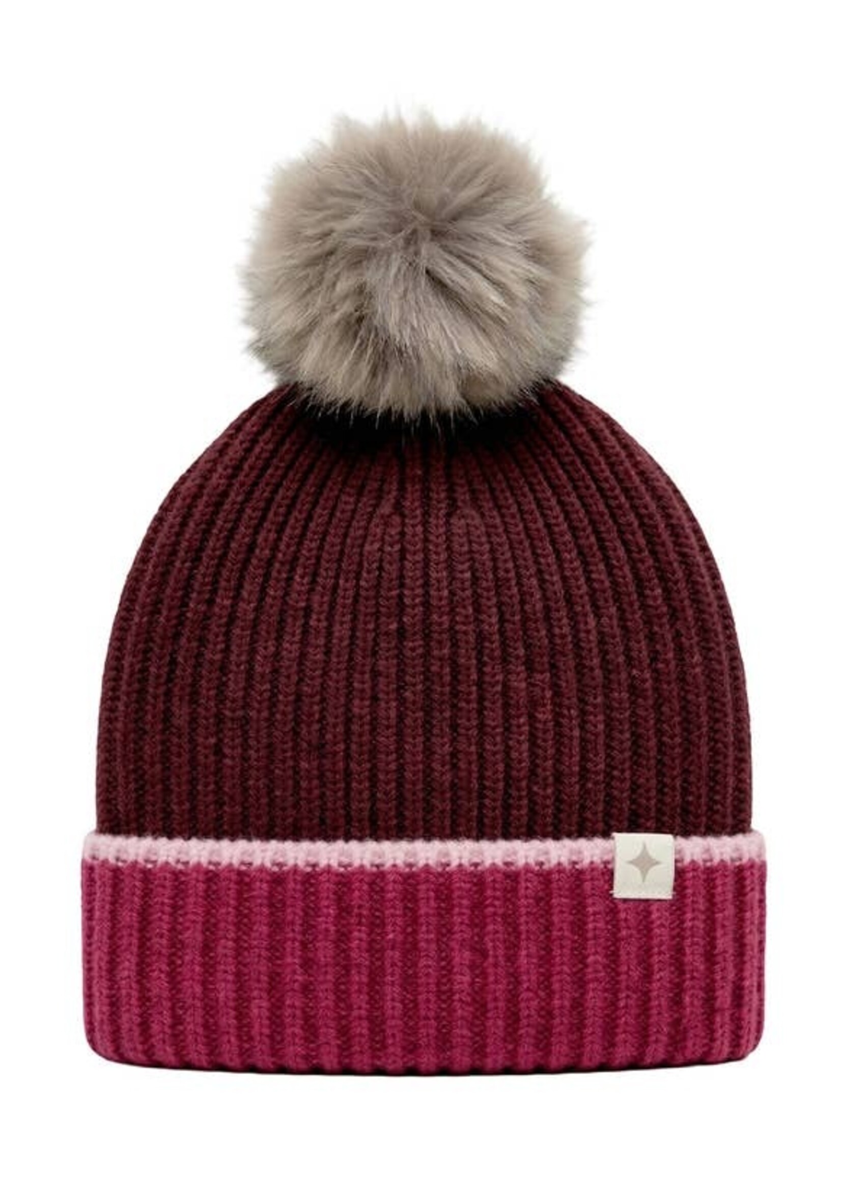 Mersea Beanie Montauk Colorblock - Raspberry Pink