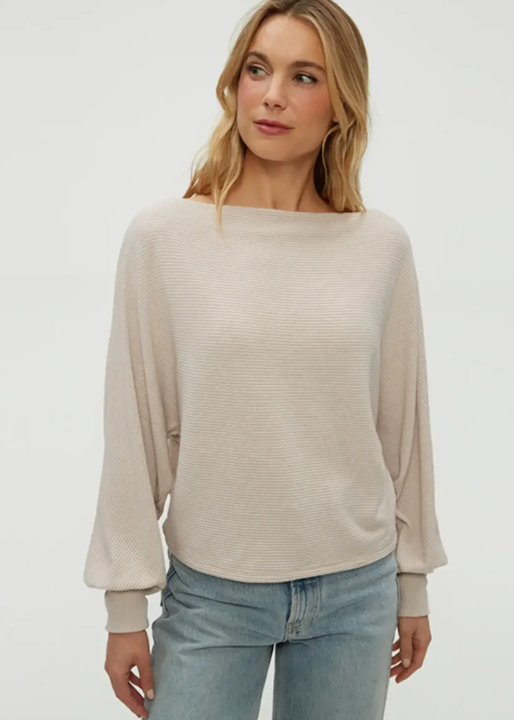 Michael Stars Roxy Balloon Sleeve Top