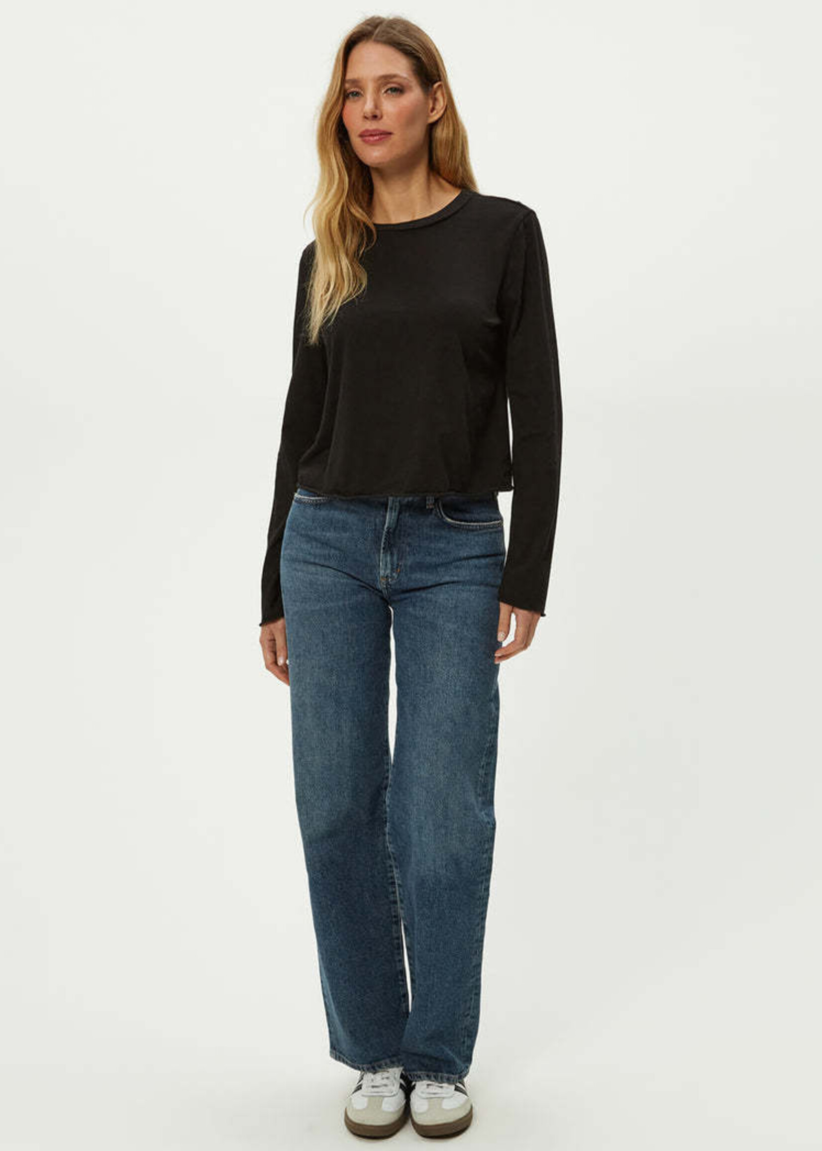 Michael Stars Aiko Crew Neck Rolled Edge Tee