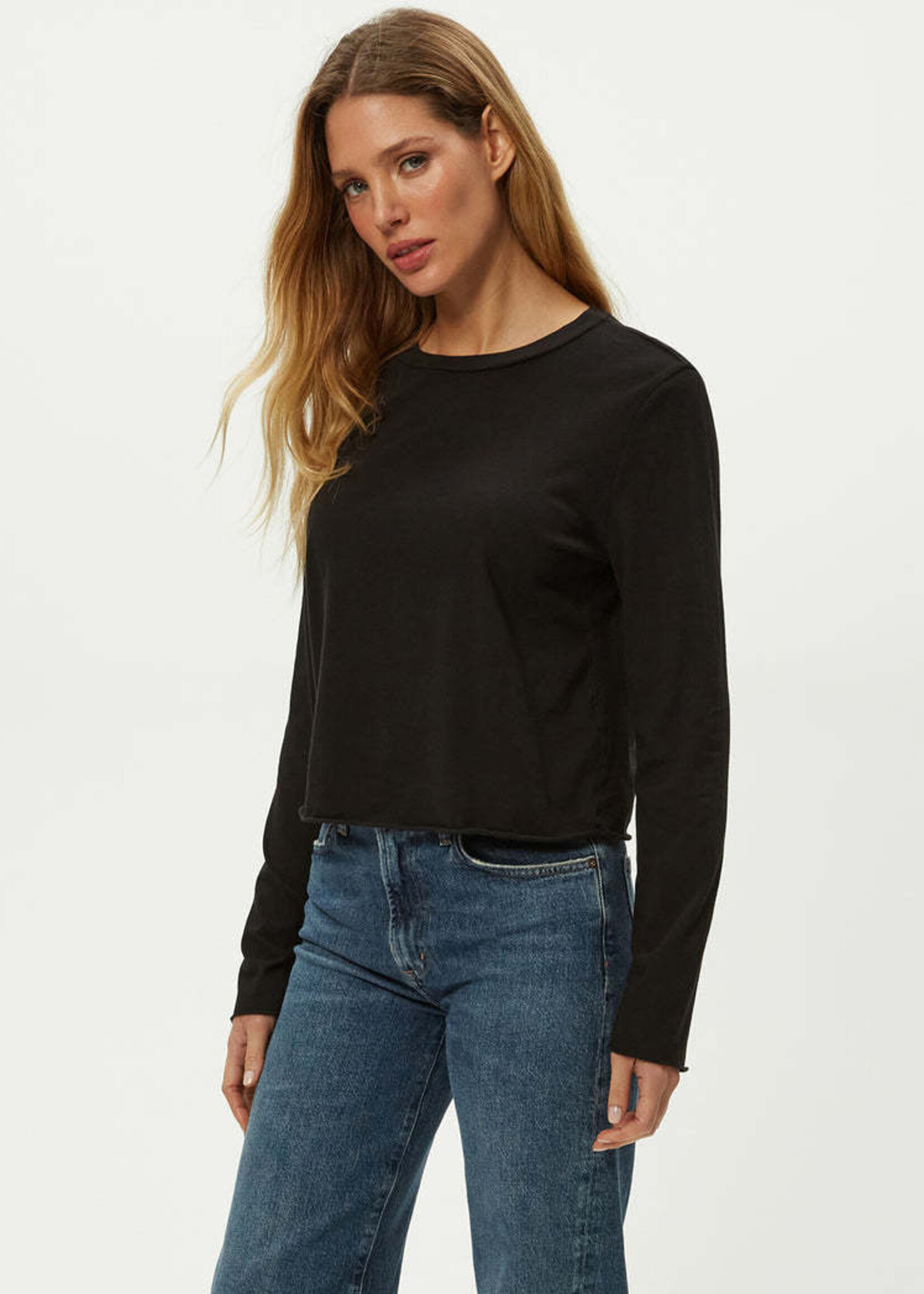 Michael Stars Aiko Crew Neck Rolled Edge Tee