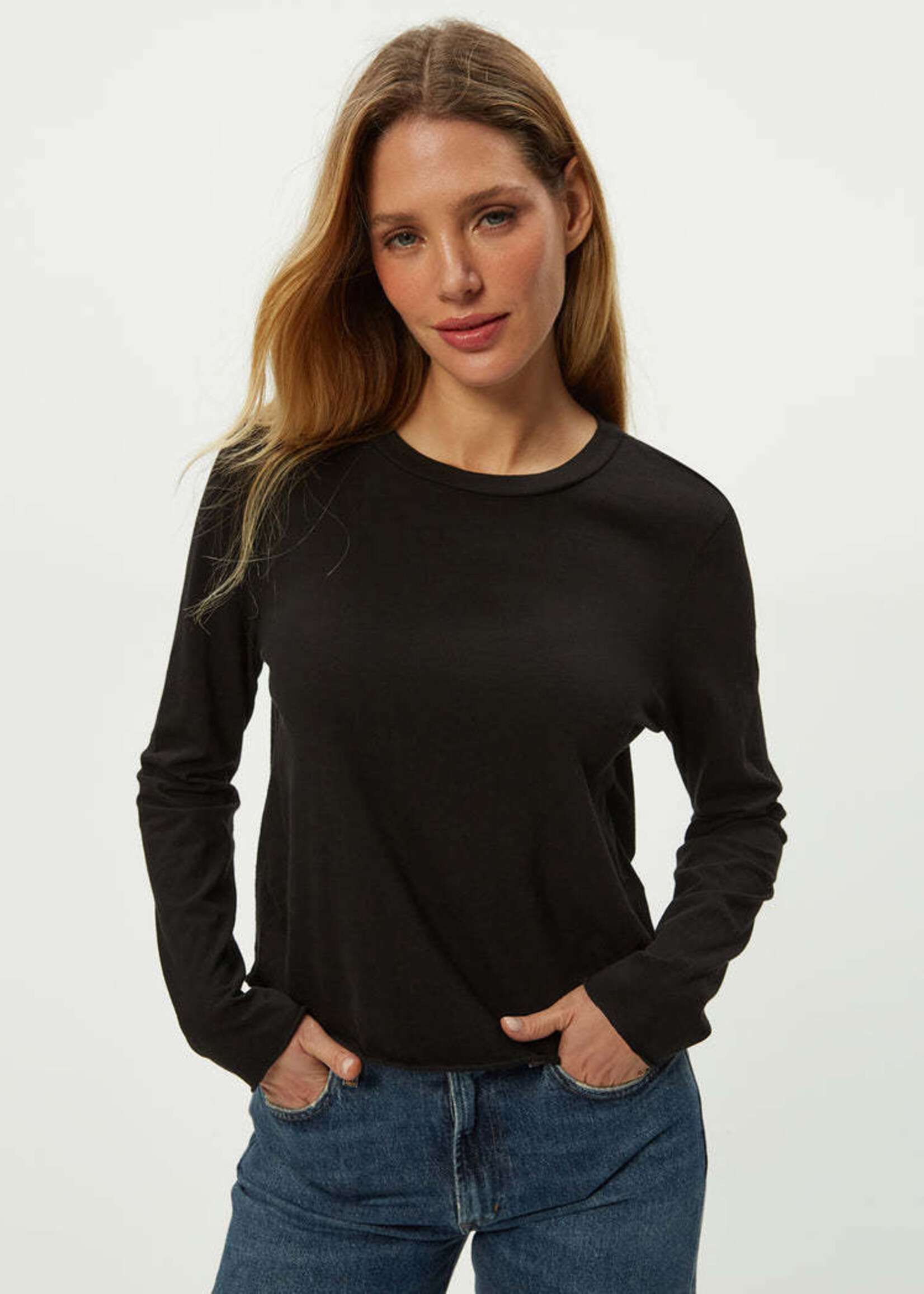 Michael Stars Aiko Crew Neck Rolled Edge Tee