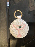 Pink Pineapple Beaded Key Rings