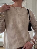 Pink Pineapple Mariner 100% Cashmere Boatneck Sweater