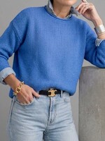 Pink Pineapple Chloe Solid Rollneck Sweater