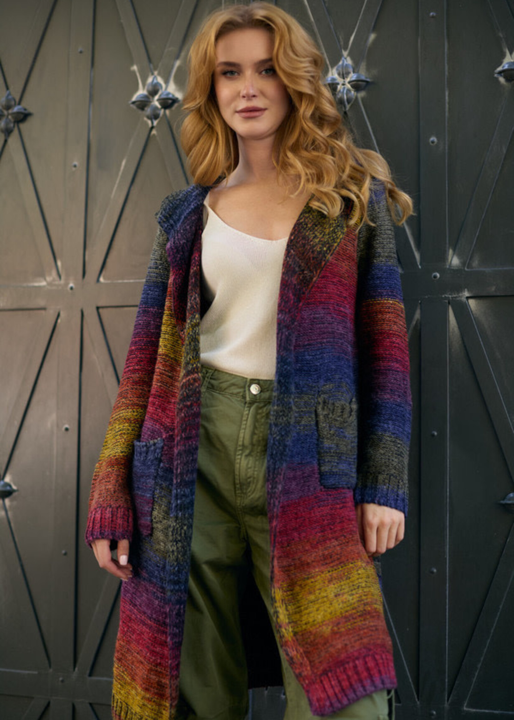 Saachi Rainbow Long Cardigan