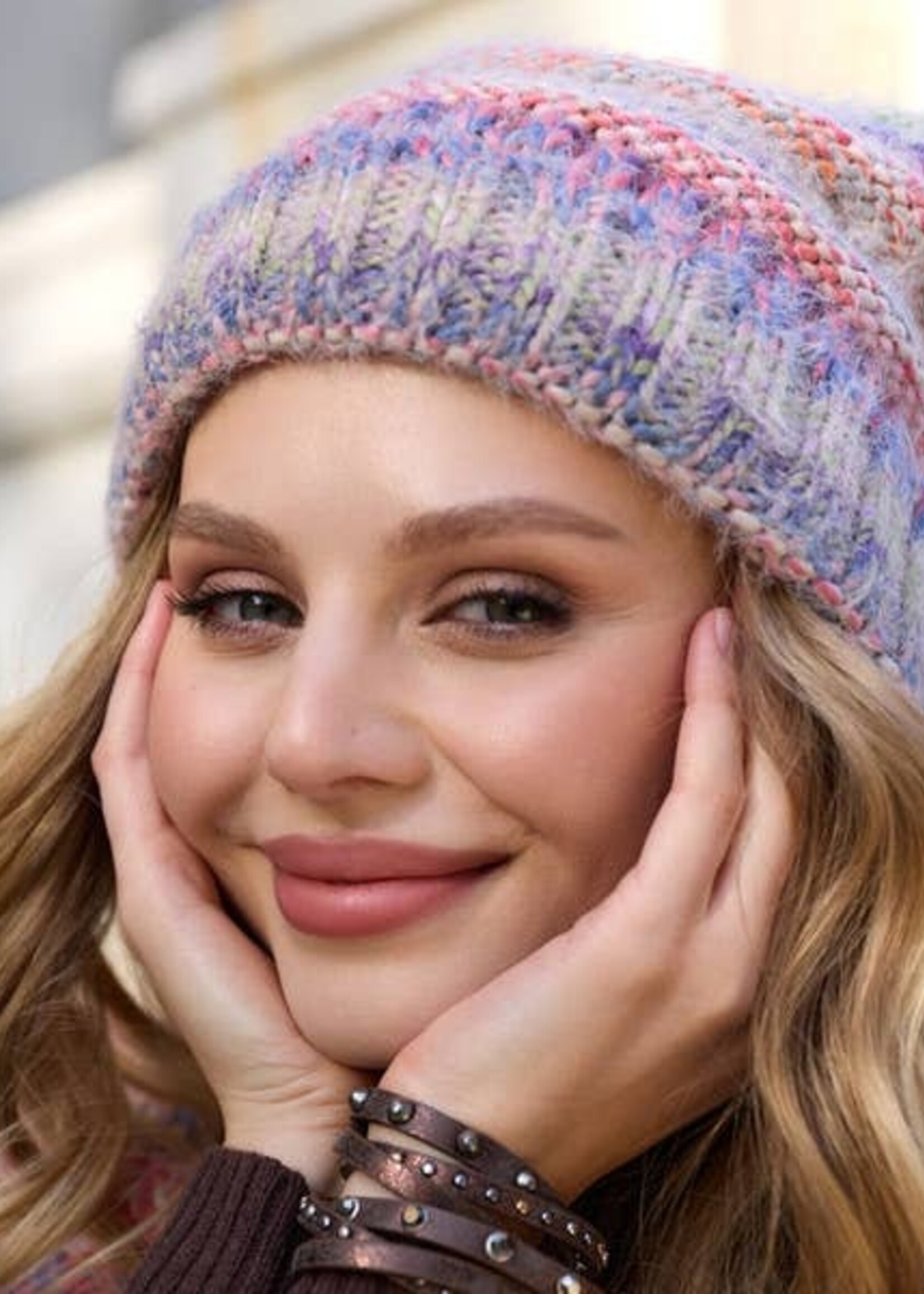 Saachi Multicolored Knit Beanie