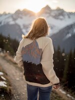Pink Pineapple Mountain Range Varsity Cardigan