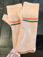 Sardine Clothing Co. Fingerless Gloves Pink Rainbow