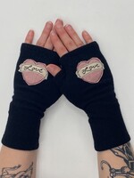 Sardine Clothing Co. Fingerless Gloves - Tattoo Heart Love