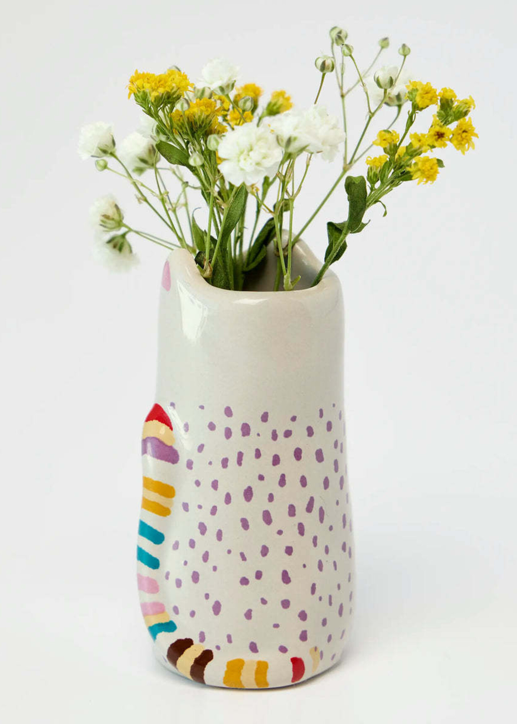 Bud Vase Grey Cat