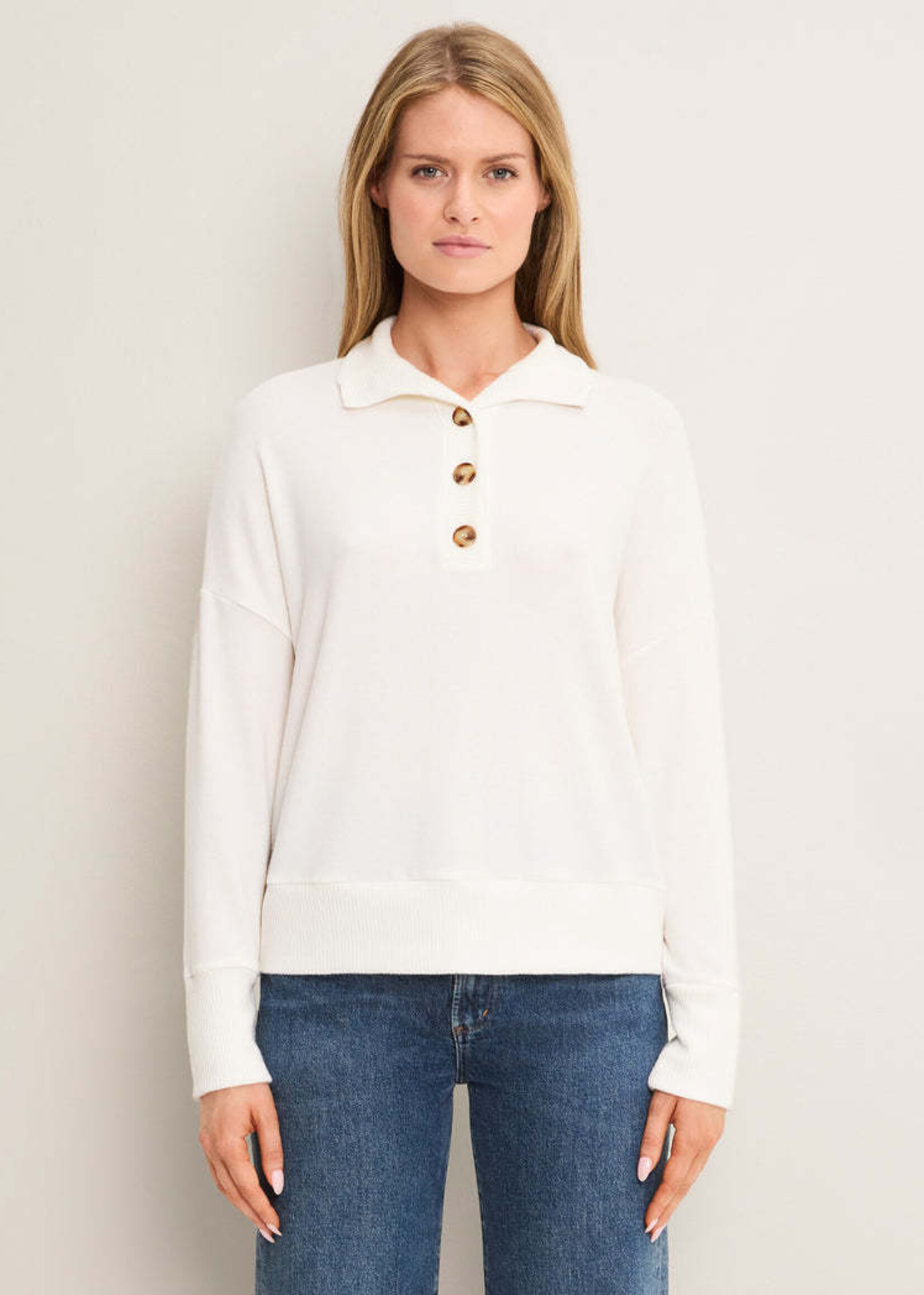 Michael Stars Bria Rib Mixed Henley
