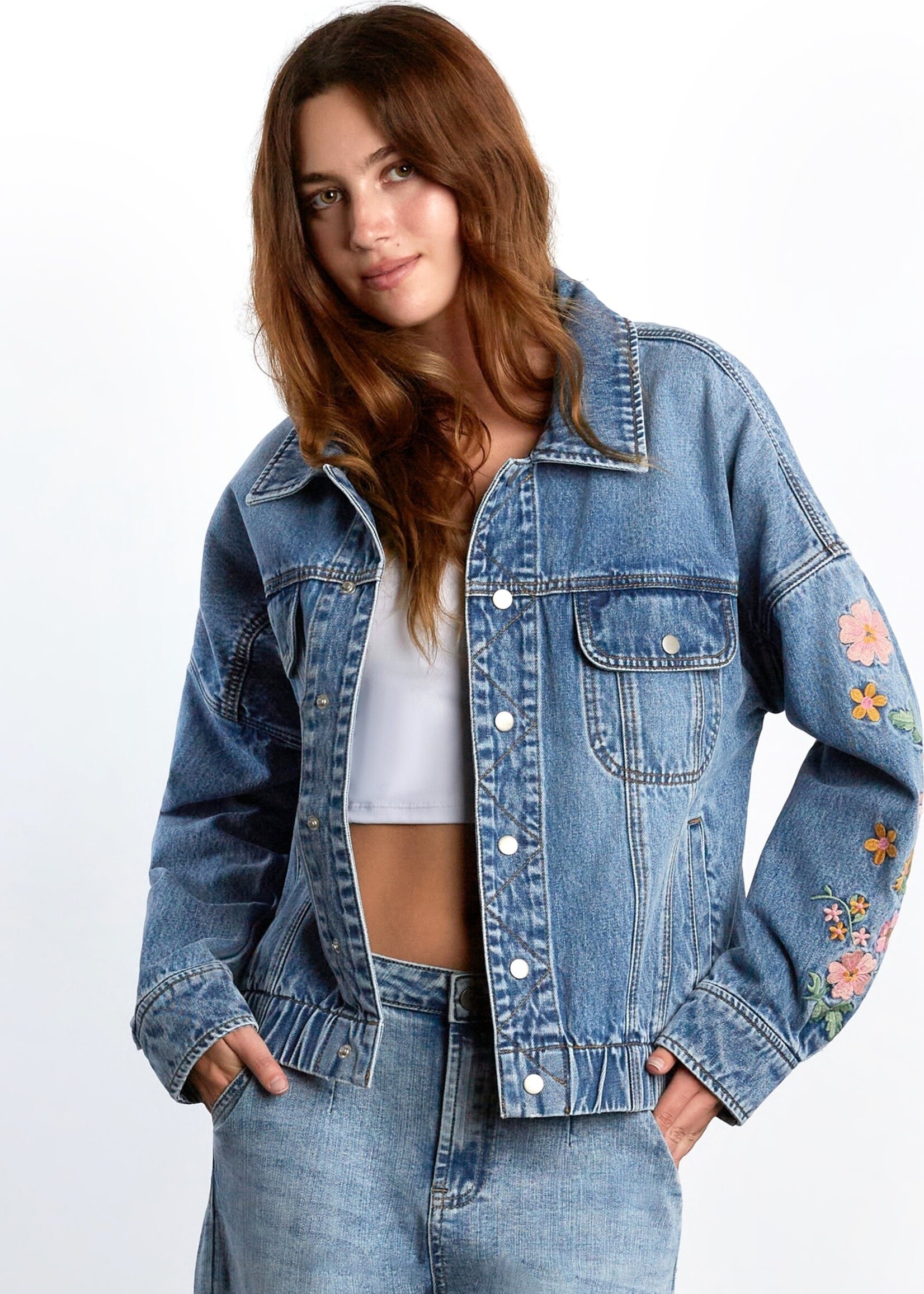Billy T Denim Bomber Trucker Jacket