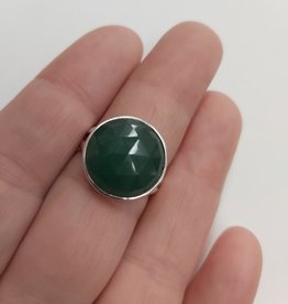 Aventurine Ring - Size 7 Sterling Silver