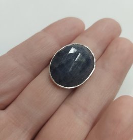Sapphire Ring - Size 8 Sterling Silver