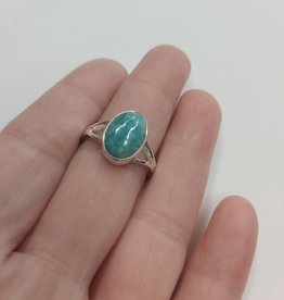 Amazonite Ring C - Size 8 Sterling Silver