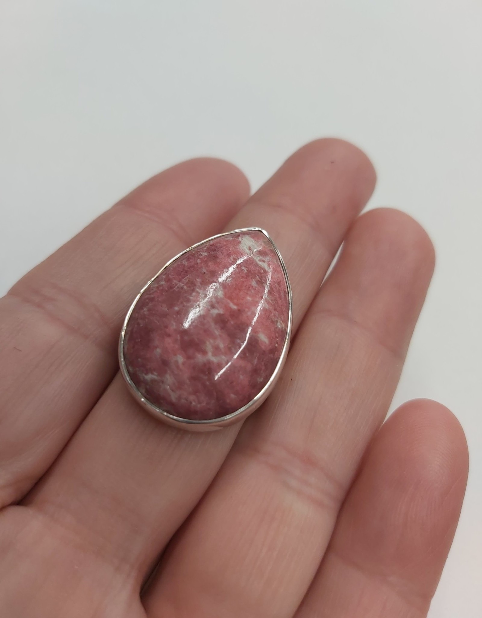 Thulite Ring - Size 9 Sterling Silver