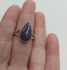 Charoite Ring B - Size 10 Sterling Silver