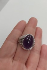 Amethyst Men's Ring - Size 12 Sterling Silver