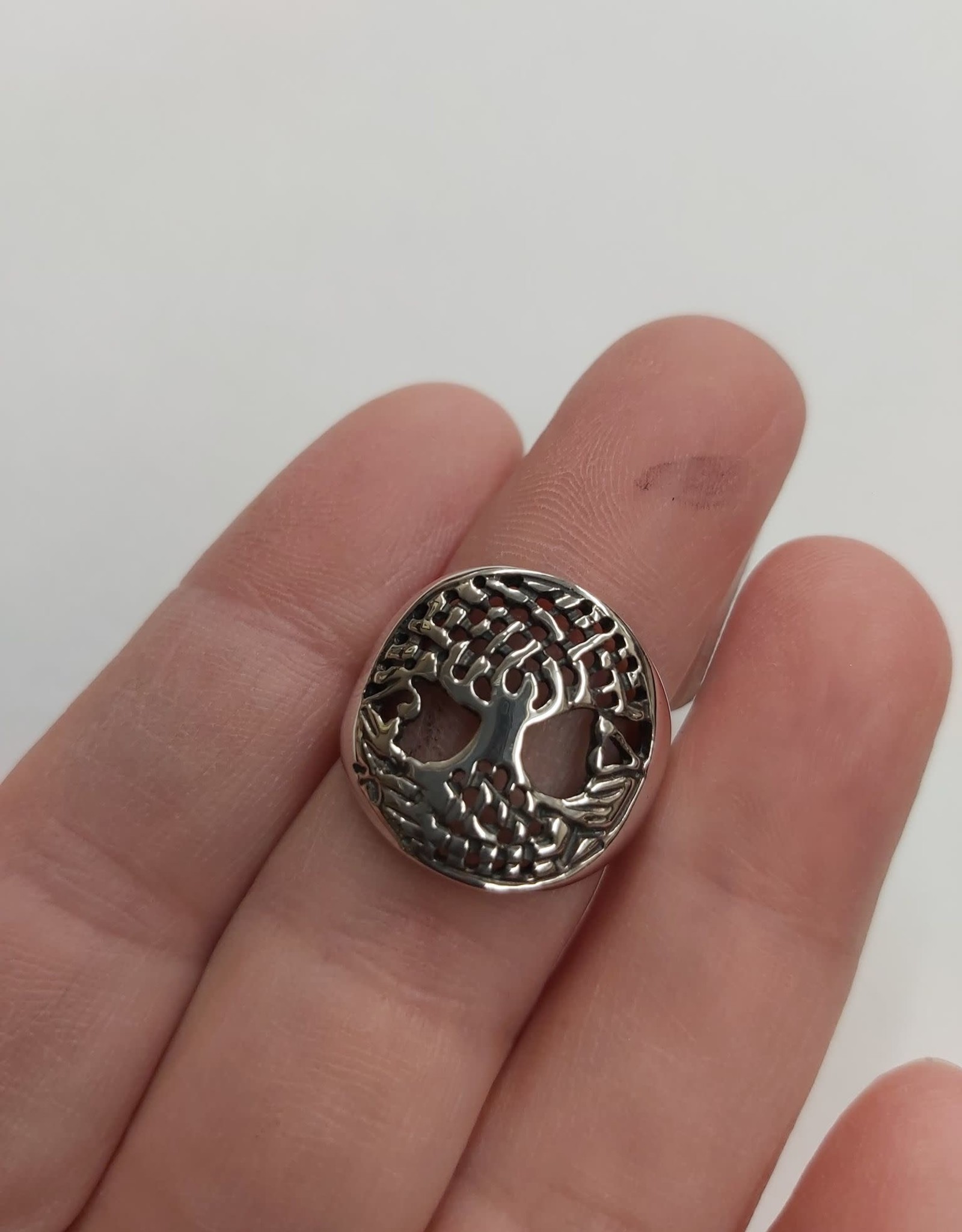 Tree Ring B - Size 7 Sterling Silver