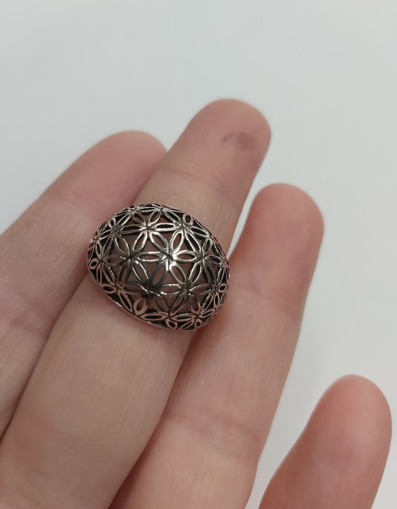 Flower of Life Ring - Size 6 Sterling Silver