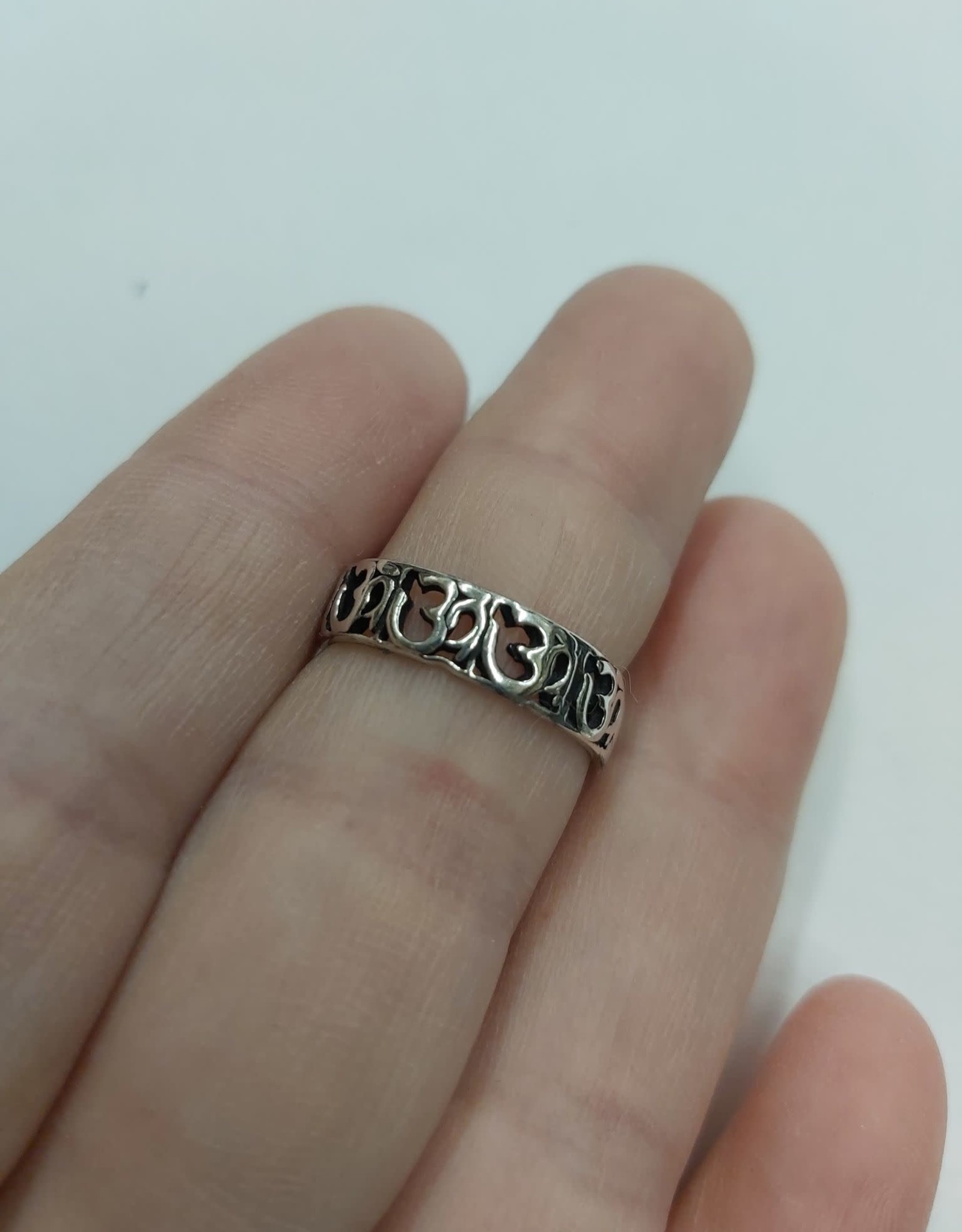 OM Ring - Size 6 Sterling Silver